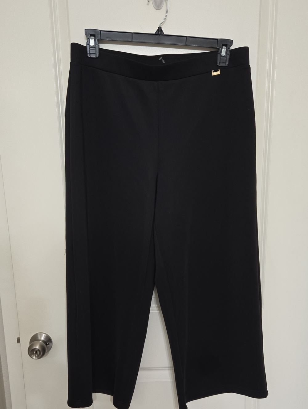 Anne Klein Black Wide-Leg Dress Pants